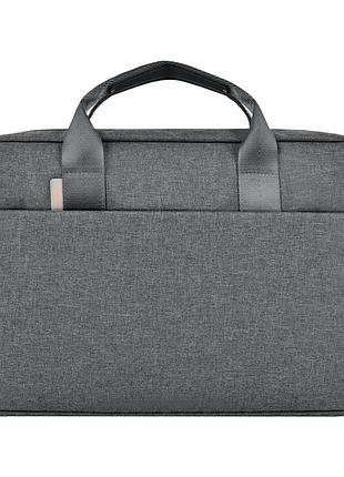 Сумка для ноутбука 14 дюймов wiwu minimalist серого цвета для работы и учебы защита от повреждений