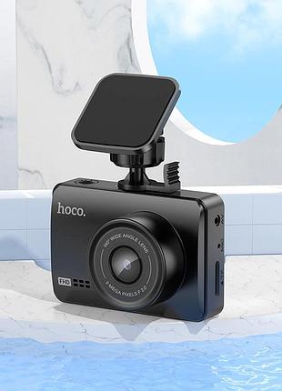 Видеорегистратор hoco dv2 двухканальный с fullhd записью 170 градусов для авто с циклической записью