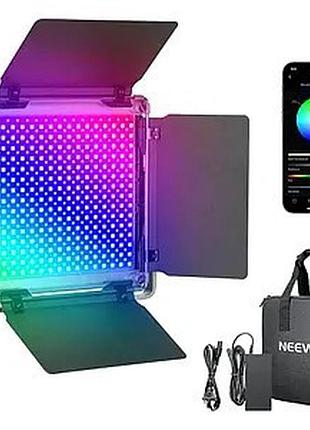 Лампа відеосвіт led yb-500c rgb для фото і відеозйомки 288 світлодіодів потужність 50 вт управління через додаток