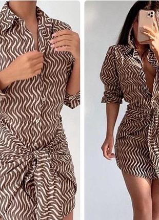 Платье zara хлопковое 2