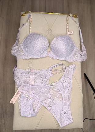 Комплект с камушками victoria’s secret оригинал 34d 75д