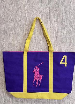 Яскрава пляжна сумка, сумка-шопер  ralph lauren, оригінал, нова