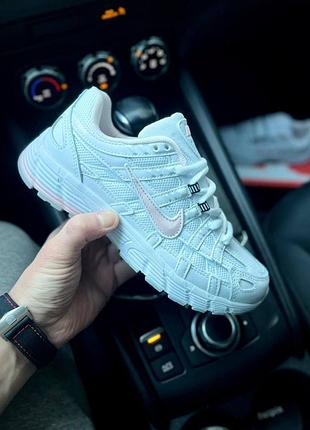 Nike p-6000 білий+рожевий