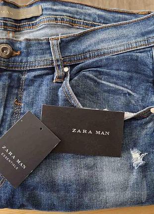 Оригинальные джинсы zara man slim fit | темно-синие