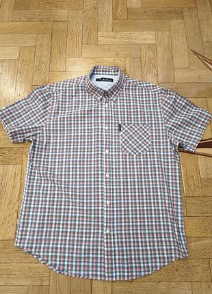 Мужская рубашка в клетку ben sherman размер м.