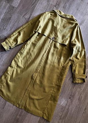 Zara  весенне-летний тренч из льна оверсайз  s-l 6