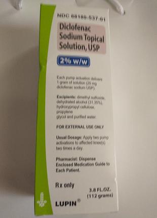 Diclofenak sodium topical, solution,usp 2%w/w