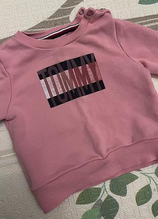 Світшот tommy hilfiger для дівчинки, оригінал, розмір 68 (3-6 міс)