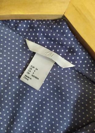 Очень красивая блуза в горошек от h&m с обьемными рукавами3 фото