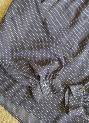 Очень красивая блуза в горошек от h&m с обьемными рукавами4 фото