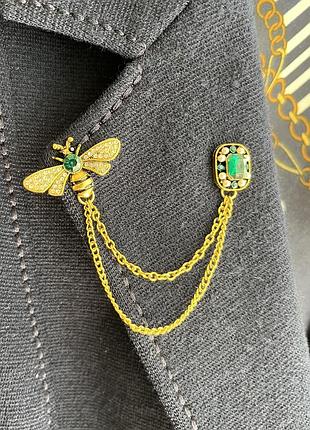 Подвійна брошка бджілка vintage style, дивіться більше біжутерії в моїх оголошеннях