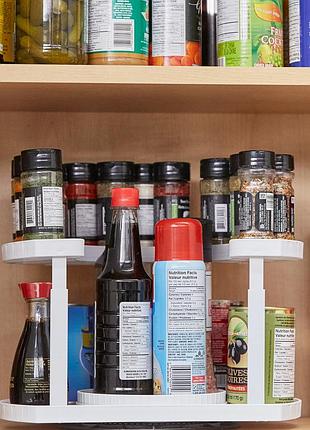 Спецівниця spice spinner two-tiered spice organizer, поворотна підставка для спецій, карусель для спецій