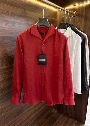 Чоловіча класична сорочка з льону zegna