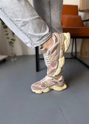 New balance 9060 beige pink кросівки
