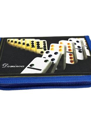 Настольная игра домино (в черно-синем кейсе (19,5х12х2,5 см)