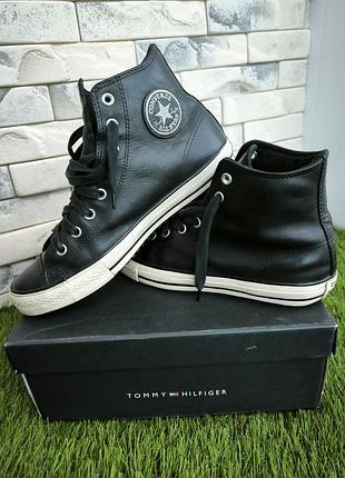 Кожаные теплые кеды converse all star