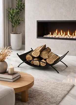 Дровниця металева arco flame 56*42*21, чорна