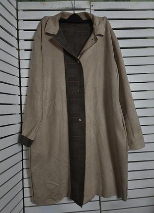 Zara, l плащ пальто штучна замша