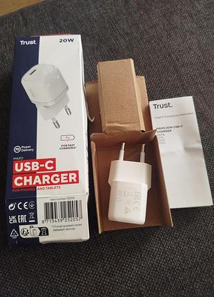 Сетевое зарядное устройство trust 20w usb‐c