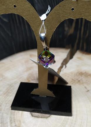 Подвес серебряный с кристаллами swarovski