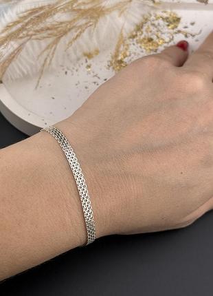 Серебряный женский браслет, серебро 925 пробы