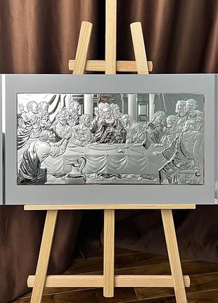 Икона тайный ужин 92х45 см на сером фоне ukr 81324 8l
