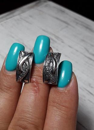 Серьги серебряные