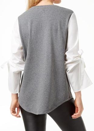 Блуза- свитшот  толстовка с рубашечными рукавами и с вышивкой  , l5 фото