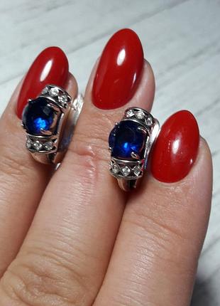 Оригинальные серебряные серьги