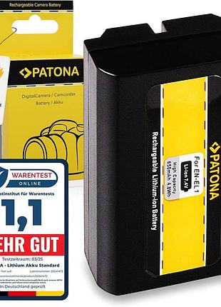 Акумулятор patona en-el1 650mah чорний li-ion замінний сумісний з nikon coolpix 4300 4500 4800 5000 5400 5700 8700 775 880 995
