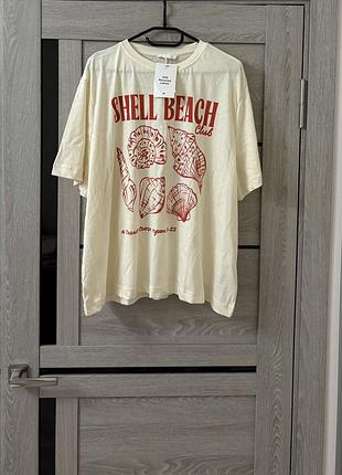 Котонова футболка h&m великого розміру батал ххл