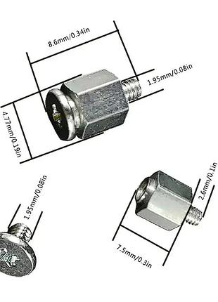 Винт для m.2 ssd диска со стойкой,болтик для m.2 диска серебристый