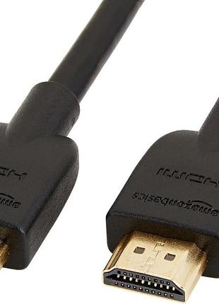 Amazon basics high speed ​​hdmi-a — кабель hdmi-a, сертификат cl3, стандартный 2,0, 3 м, черный