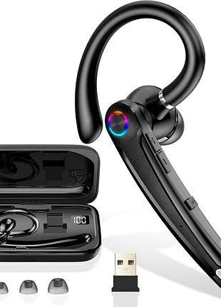 Bluetooth-гарнітура v5.4, бездротовий телефон hands-free з подвійним мікрофоном cvc 8.0/enc, aptx, гарнітура з підключенням до