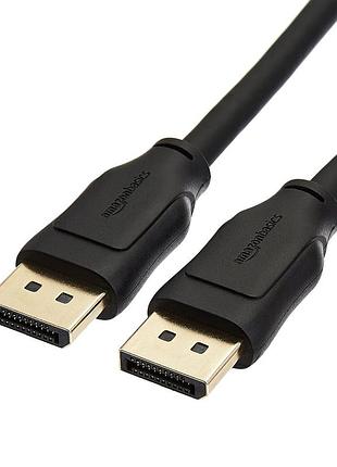 Кабель amazon basics 8k displayport – displayport 1.4 із роздільною здатністю відео 4k@120hz 8k@60hz hdr support 3m black