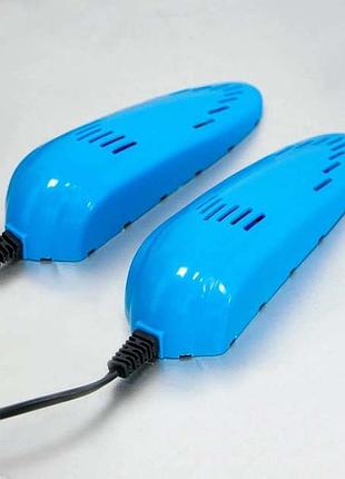 Електрична сушарка для взуття shoes dryer, 220v / електросушарка для сушіння взуття. колір блакитний