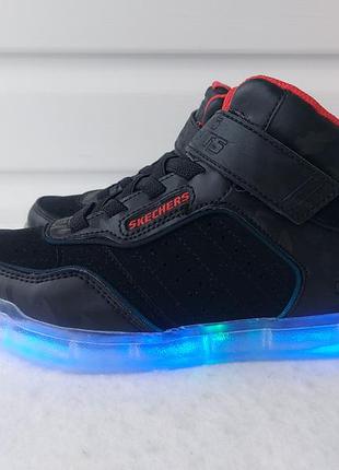 Дитячі високі кеди кросівки черевики skechers energy lights ultra: e-pro iii