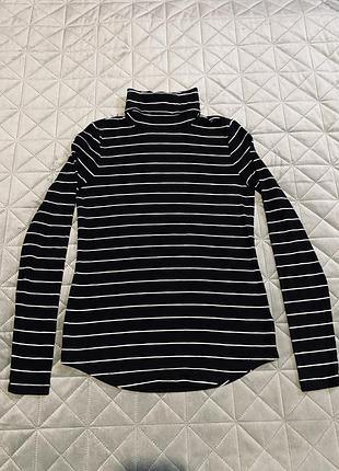Гольф жіночий gap, xs, чорний в полоску
