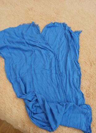 Красивый х налопковый шарф ,палантин,с эффектом помятости