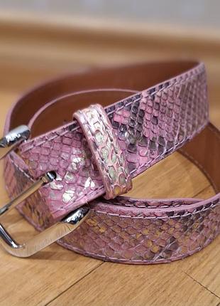 Ремень из натуральной кожи питона mohrmann hand made in italy пояс
