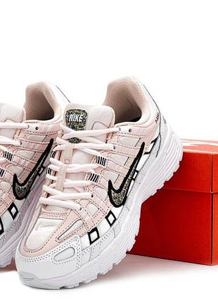 Спортивные кроссовки nike p-6000 white pink