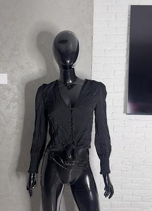 Блуза блузка з вузликом на животі zara, s