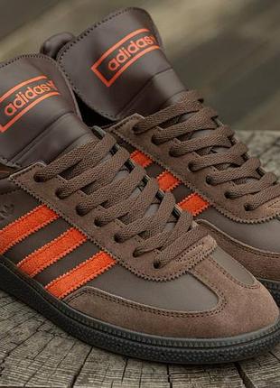Кроссовки женские мужские adidas spezial brown orange