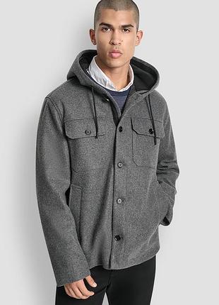 Dkny куртка-сорочка зі штучної вовни з капюшоном