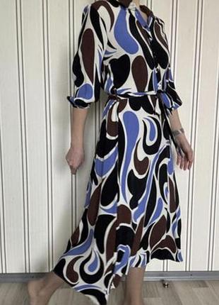 Красивое с пояском платье 👗 рубашка большого размера