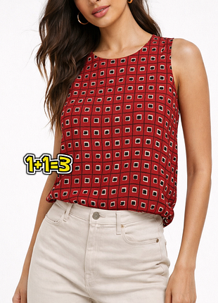 `🎁1+1=3 стильная блузка блузка в принт vero moda, размер 44 - 46