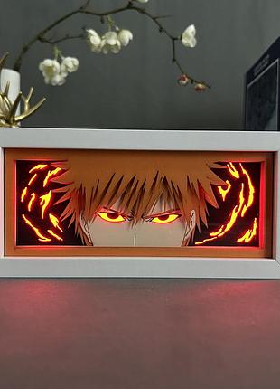 Многослойный ночник лампа аниме куросаки ичиго блич светильник bleach rgb