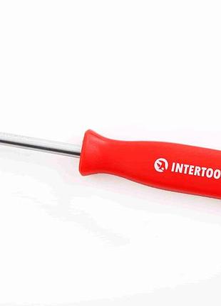 Отвертка шлицевая ударная 5х75 мм "intertool"