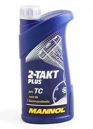 Олія мото 2-тактна "mannol" 2-takt plus tc 1 л (напівсинтетика)