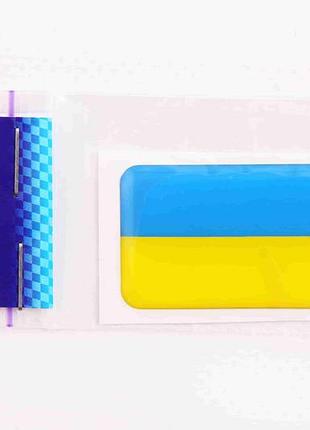 Наклейка прапор україни силікон 3*5 см "автограф"